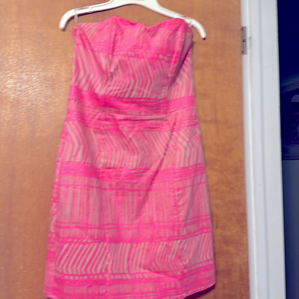 H&M Orange Strapless Sheath Dress Cocktail